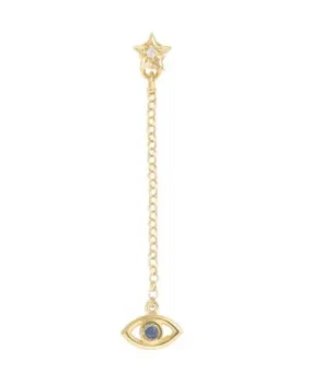 Mini Star Stud With Eye Charm (single)