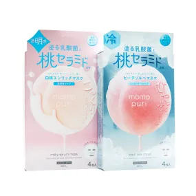 Momopuri Peach Ceramide Sheet Masks (4 Sheets)