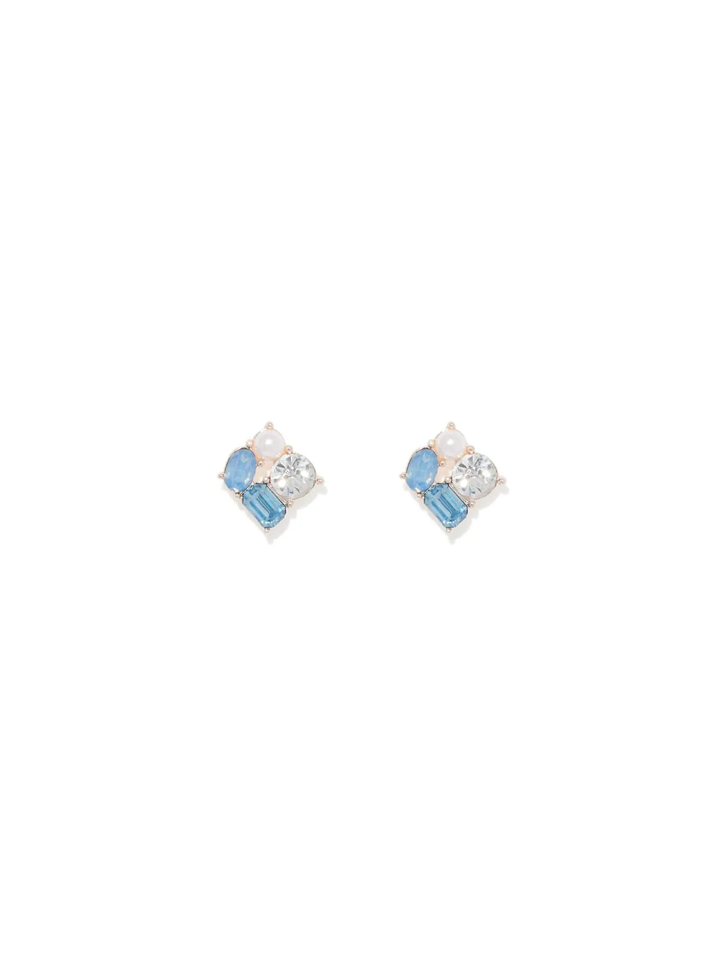 Morgan Small Cluster Stone Stud Earrings