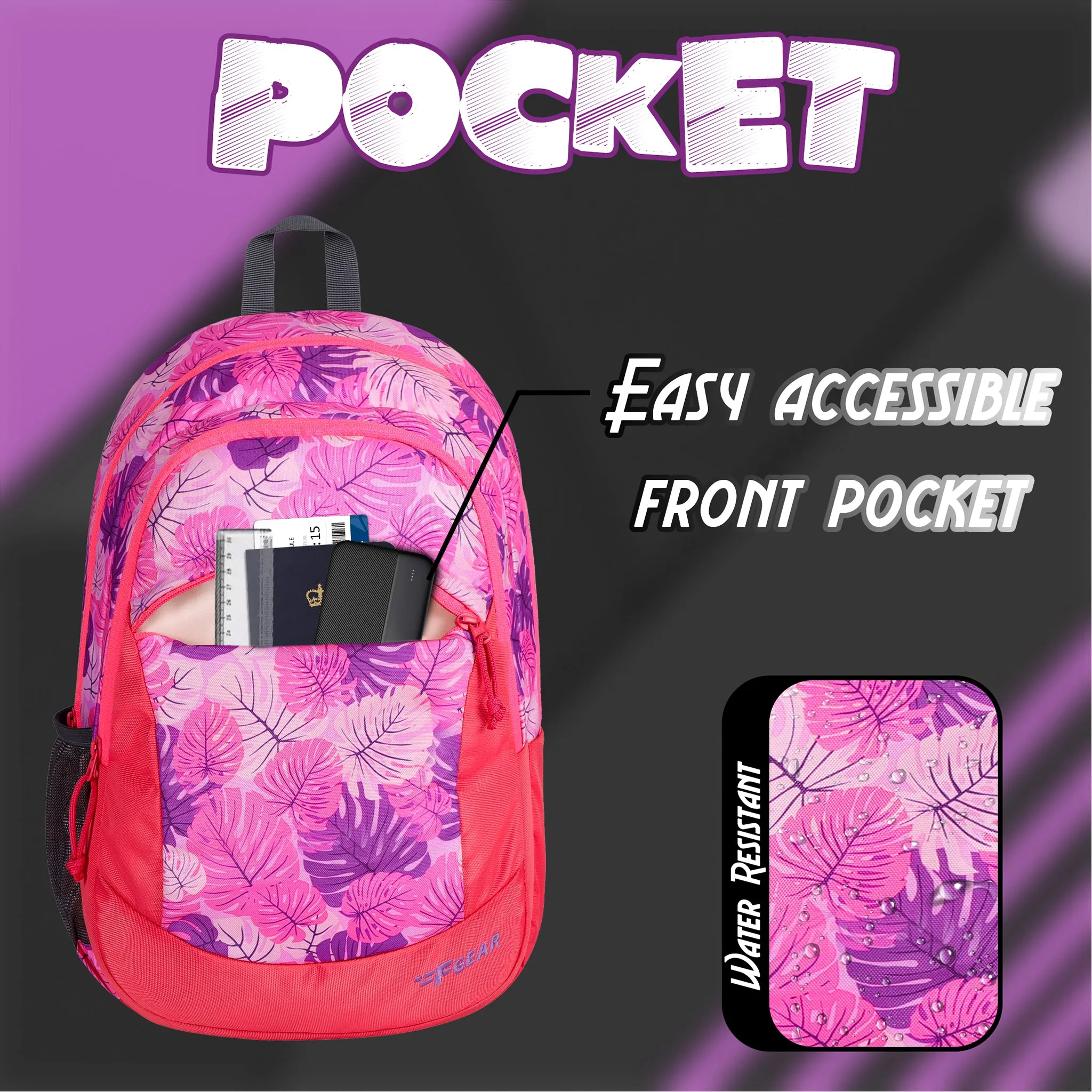 Nico 17L Tropical Pink Purple Backpack