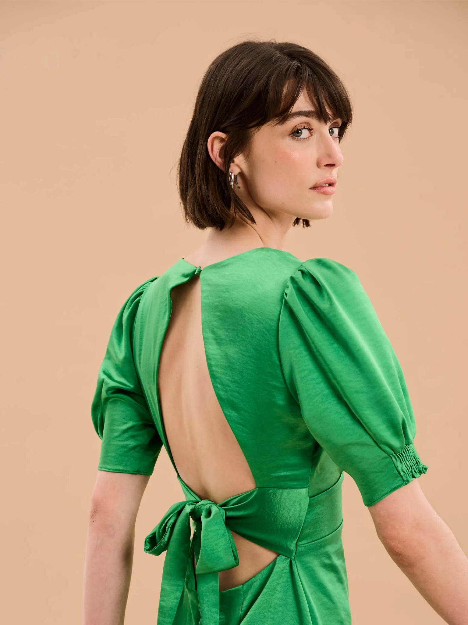 Odette Dress in Fern Green