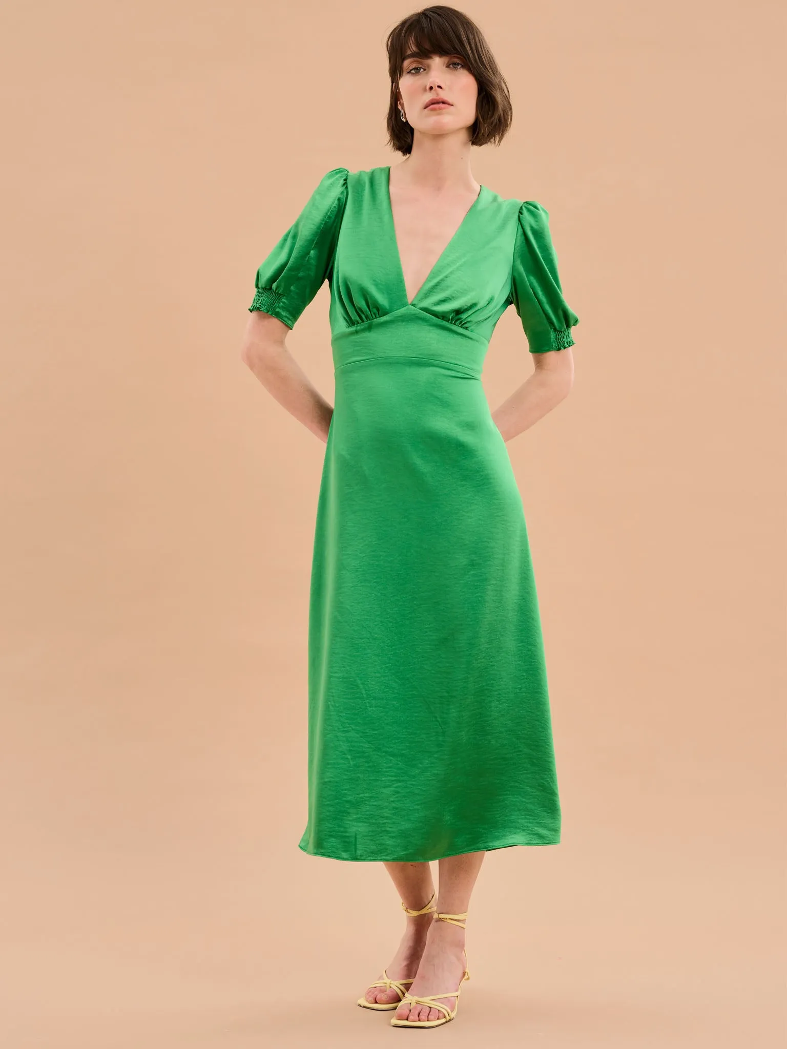 Odette Dress in Fern Green