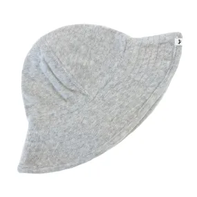 oh baby! Cotton Terry Sun Hat with Strap - Heather Gray