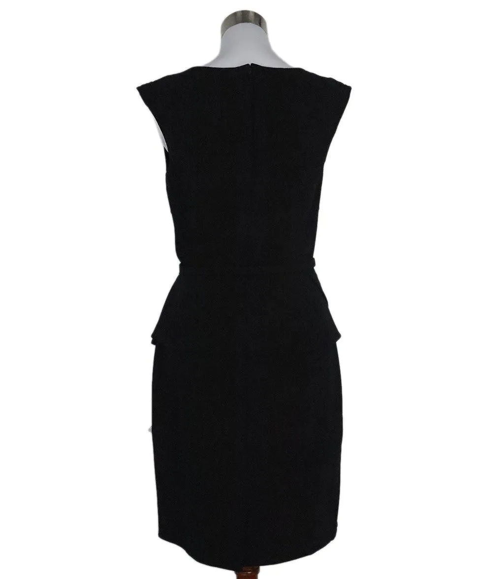 Oscar De La Renta Black Wool Dress sz 10