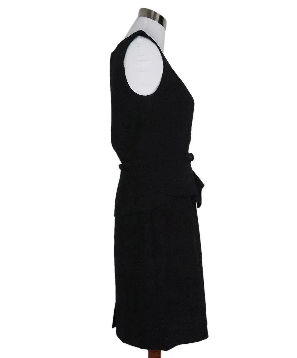 Oscar De La Renta Black Wool Dress sz 10