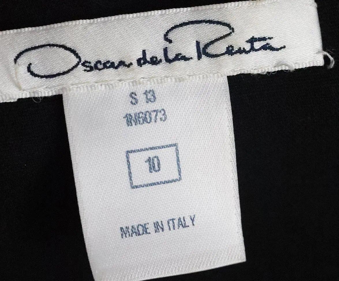 Oscar De La Renta Black Wool Dress sz 10