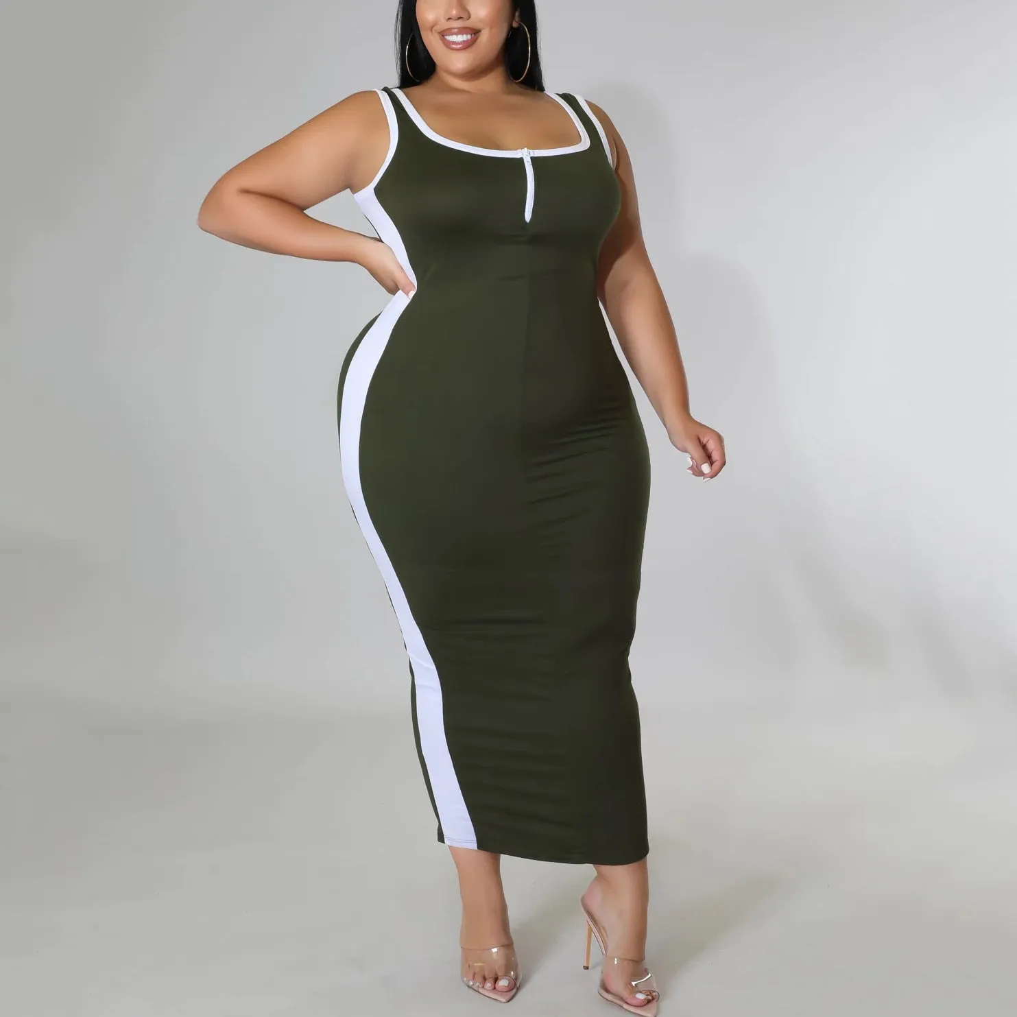 Oversized Long Dress African Ladies 2022 Summer New Causal Side Slit Plain For Night Club Wear Causal Vestidos Dress Hot