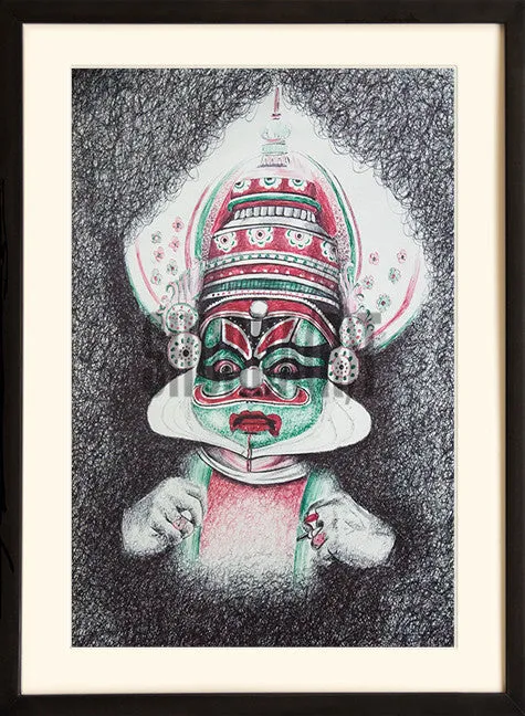 Painting of a Kathakali Artist