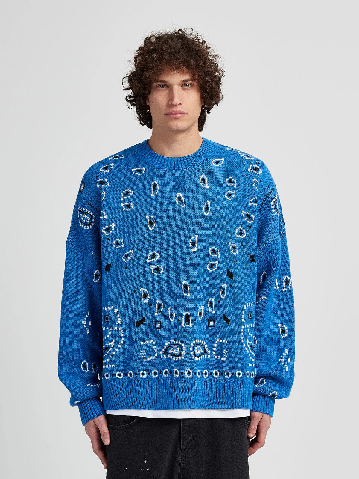 PAISLEY KNIT - ROYAL BLUE