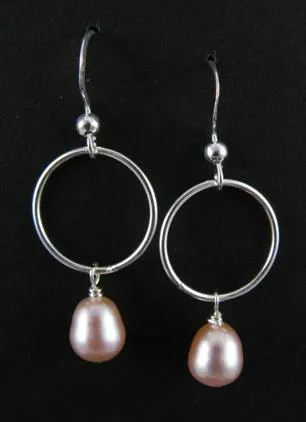 Pale Pink Pearl Earrings