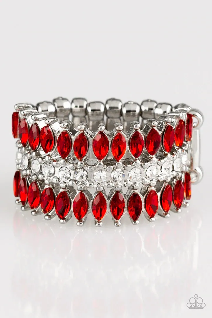 Paparazzi Accessories  -Treasury Fund #RR1/C6 - Ring Red