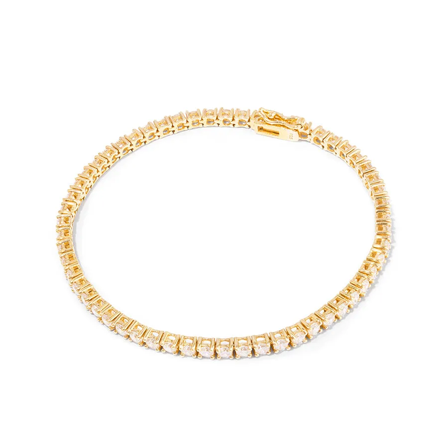 Pave 18K Gold Vermeil Tennis Bracelet