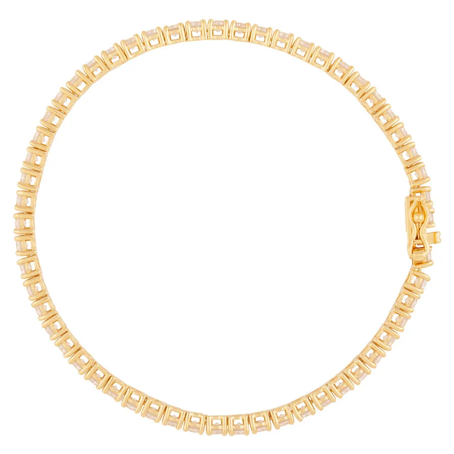 Pave 18K Gold Vermeil Tennis Bracelet