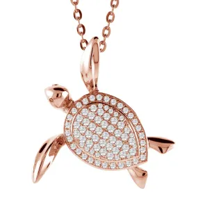 Pavé Hilo Honu Pendant