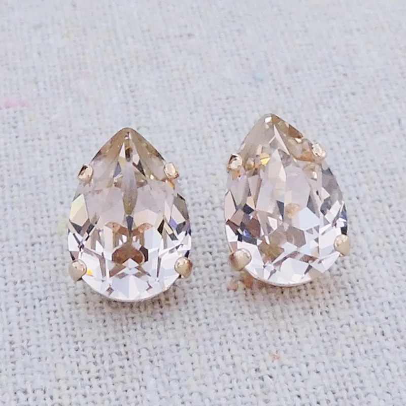 Pear Post Earrings