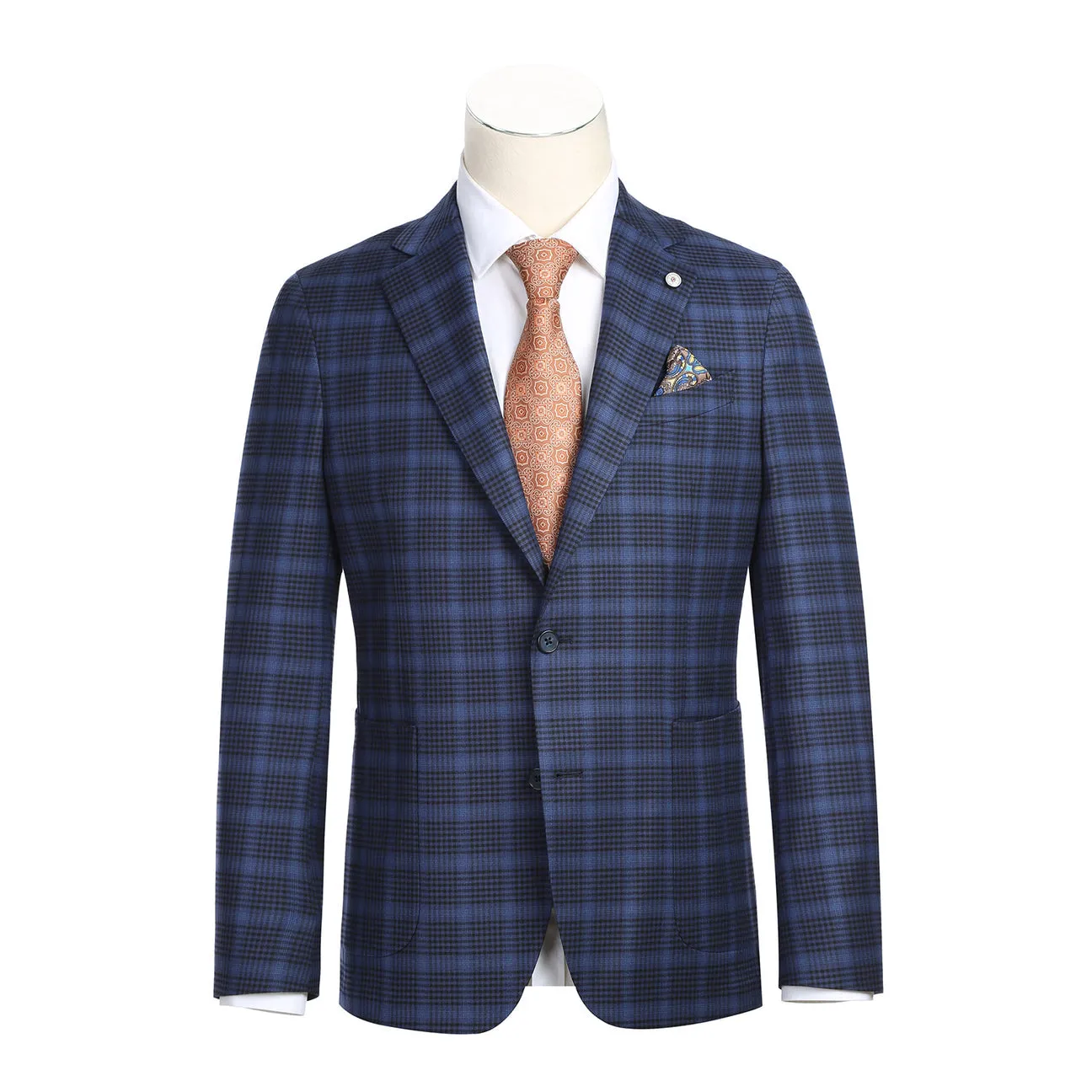 Pellagio Men's Half Canvas Royal Blue Blazer PF23-2