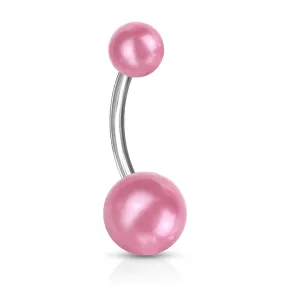 Pink Pearl Belly Ring