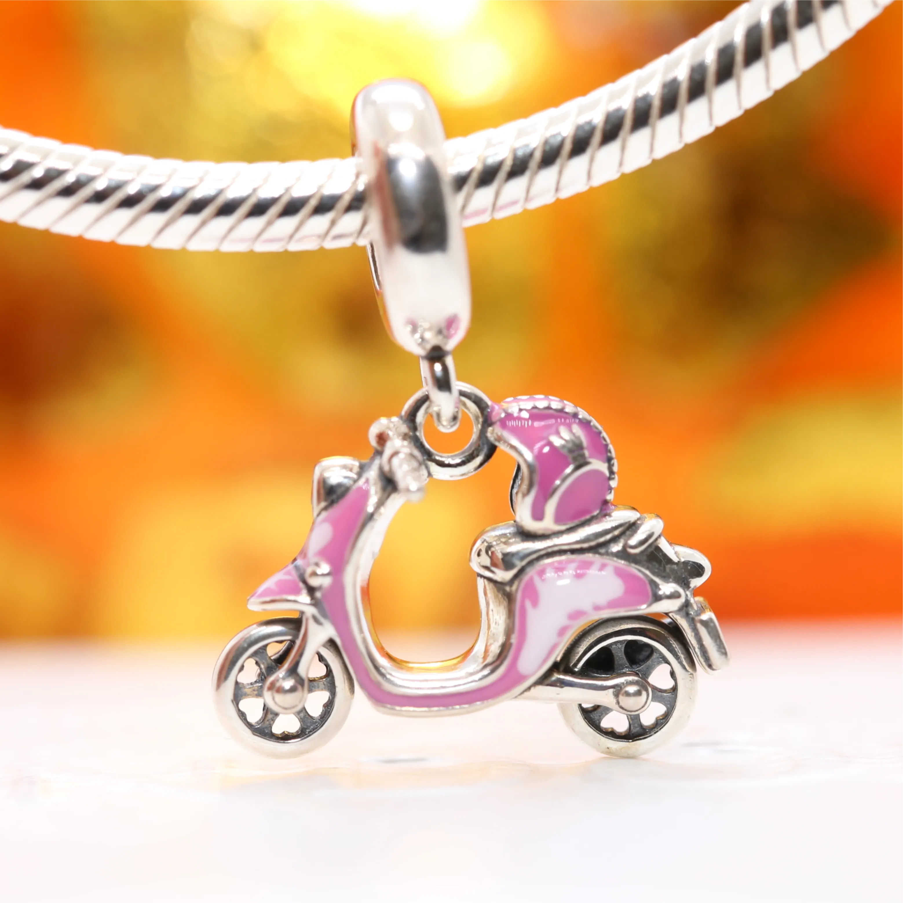 Pink Scooter Charm 791057C01