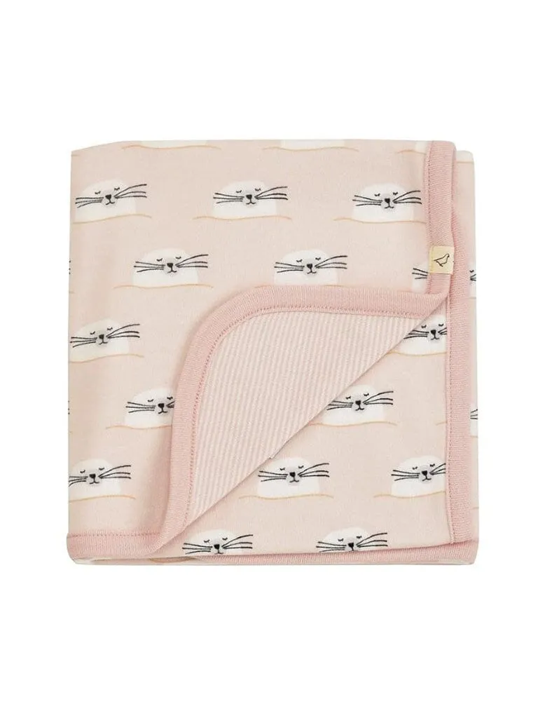 Pink Seal Print Blanket by Pigeon Organics