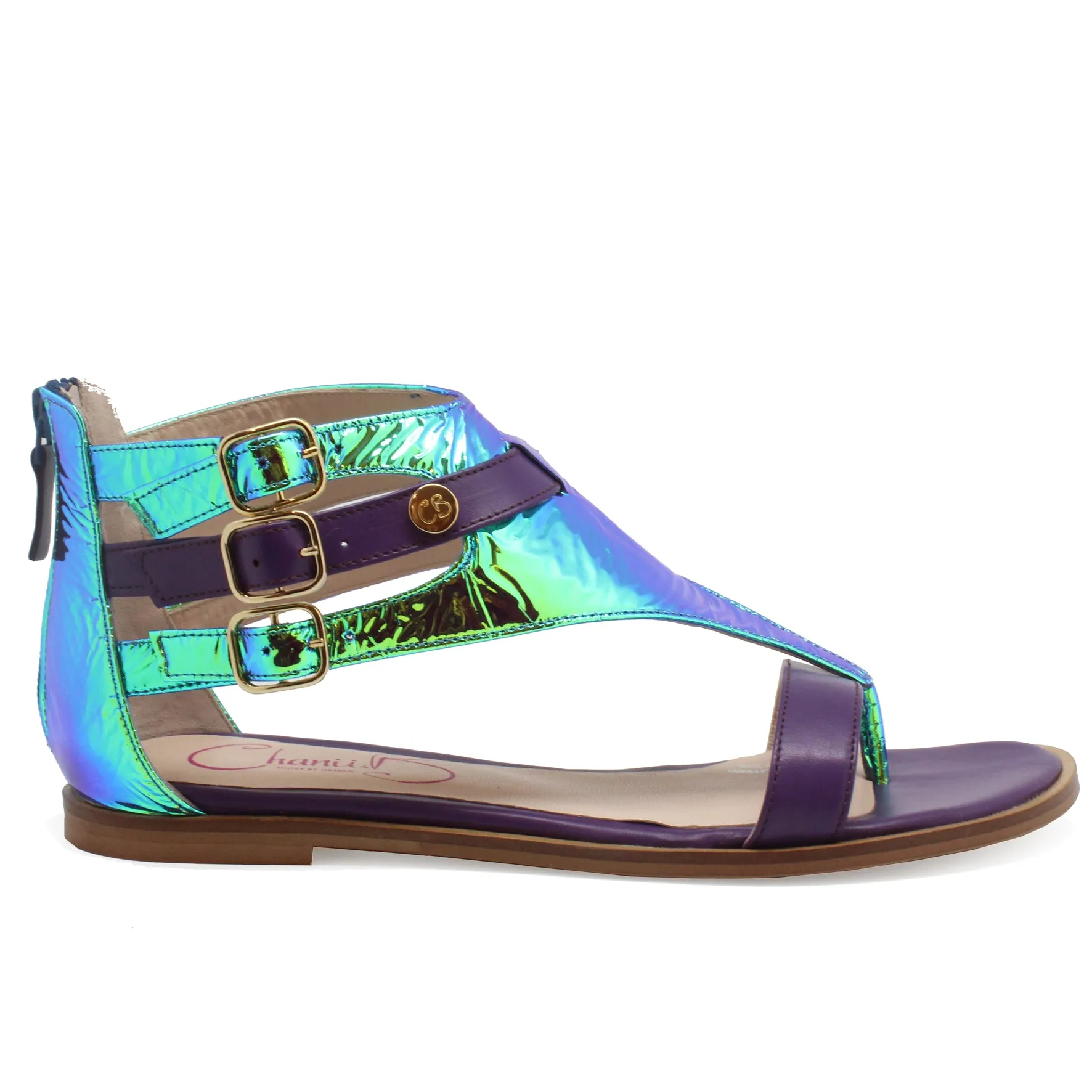 Piston - Blue Foil flat sandal