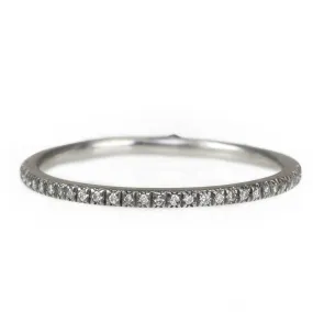 Platinum Micro Blackened Pave Diamond Band