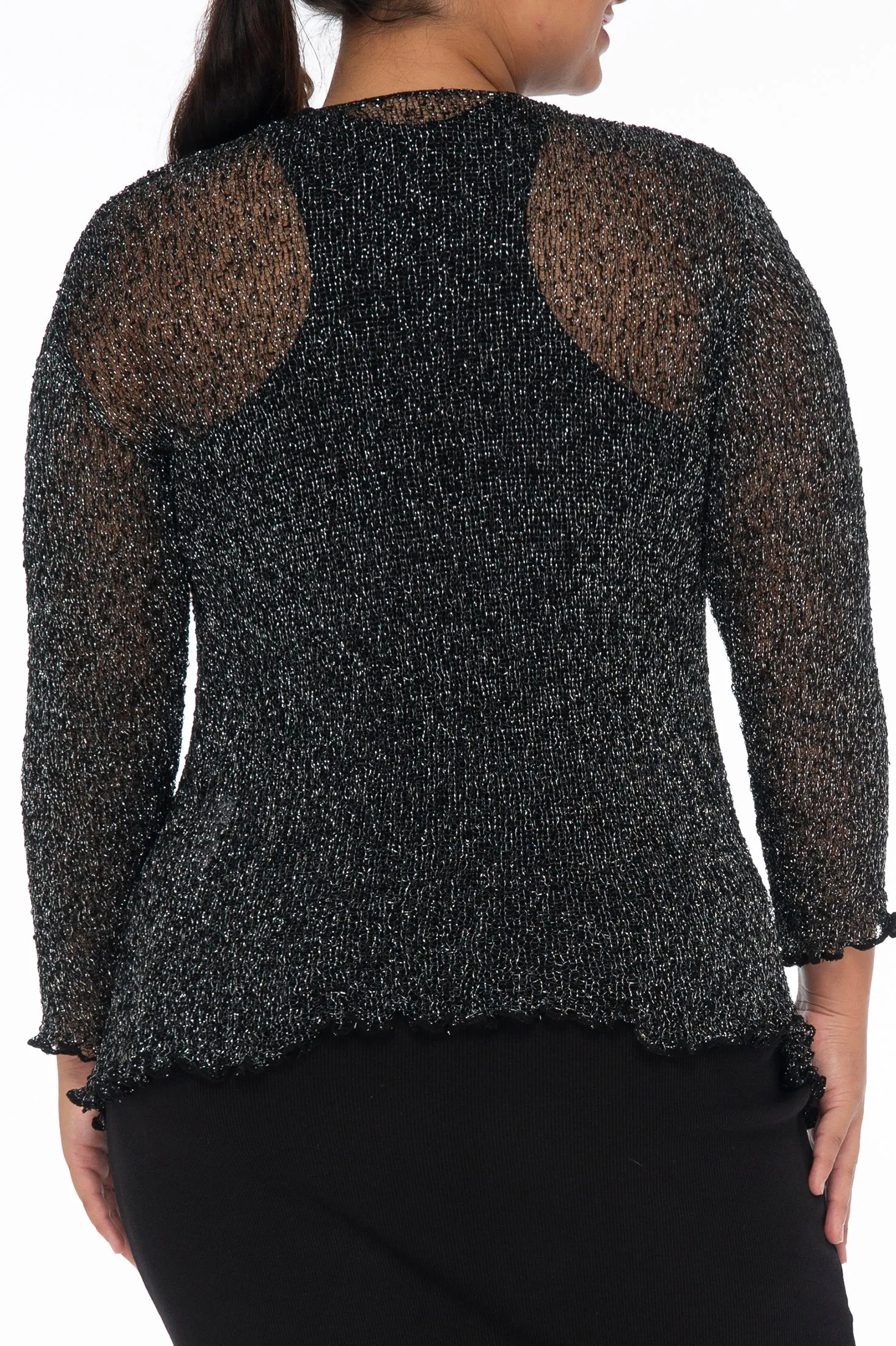 Plus Size Classic Sheer Cardigan Shrug