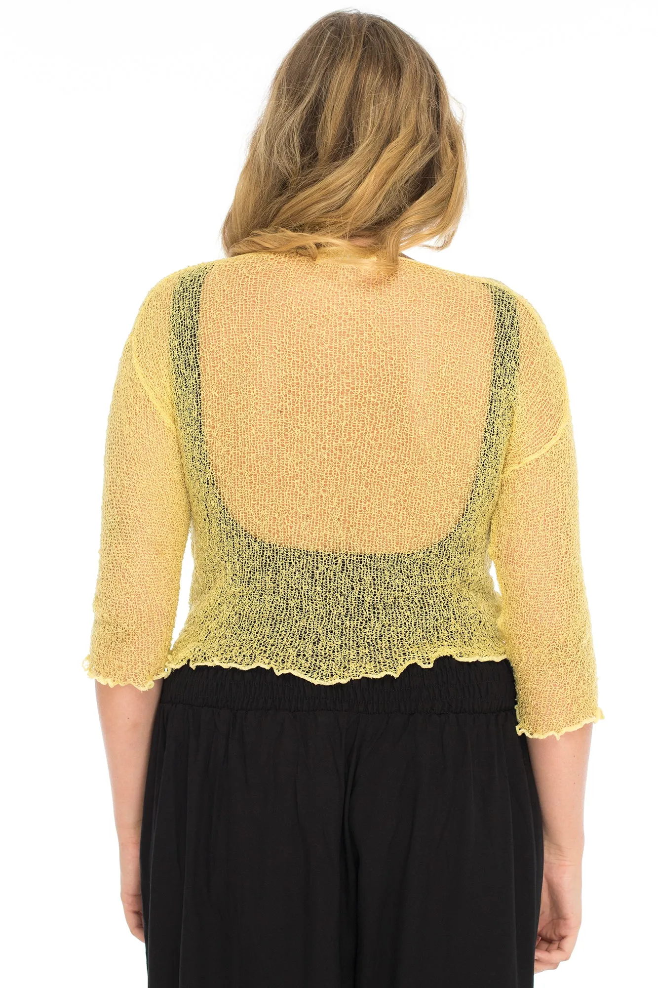 Plus Size Classic Sheer Cardigan Shrug