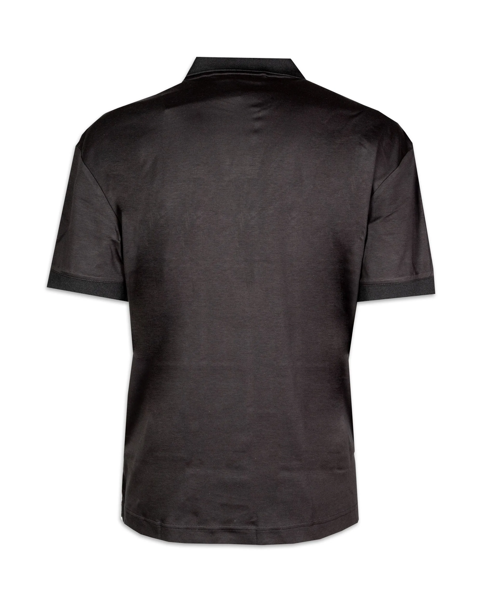 Polo Uomo Calvin Klein Smooth Cotton Open Placket Nero