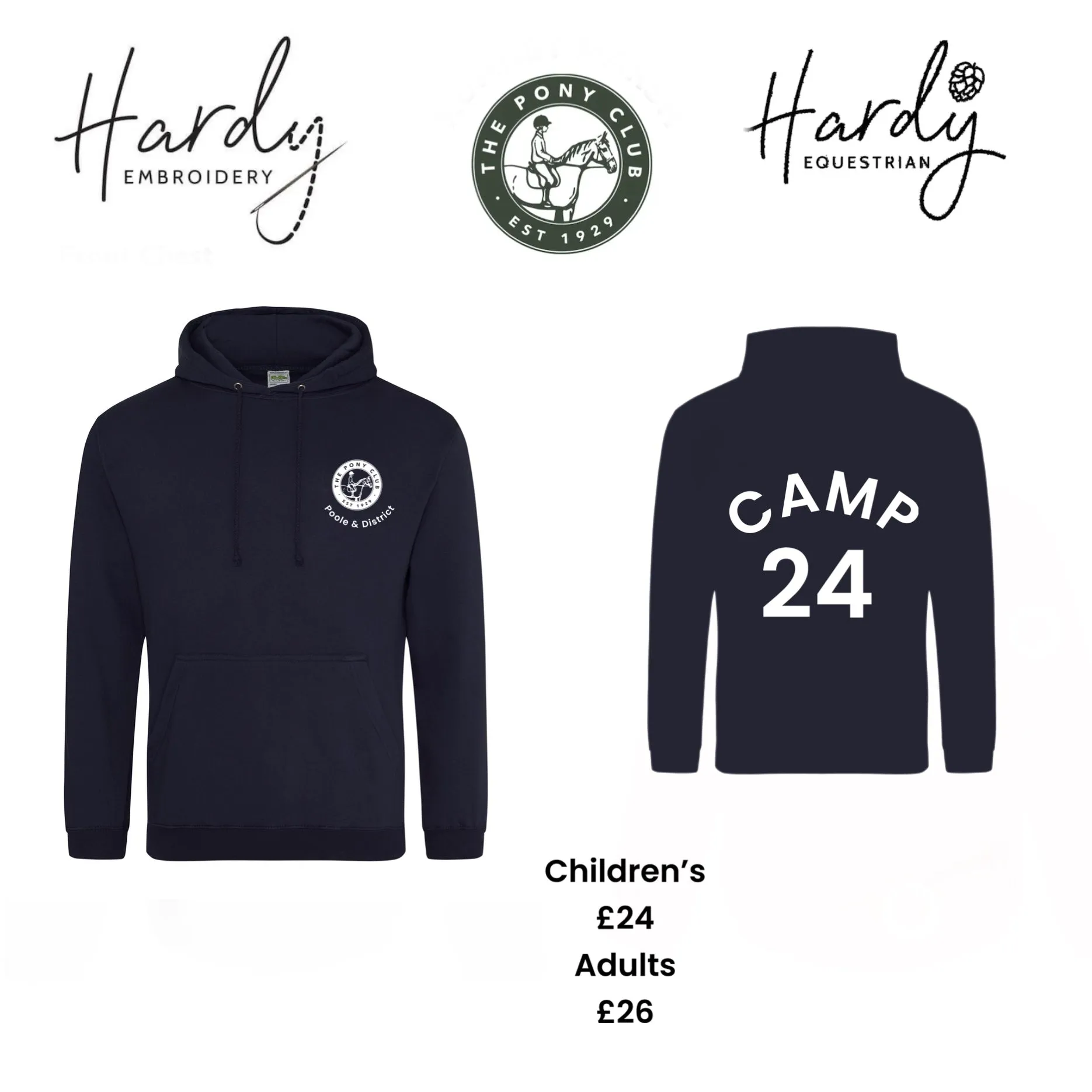 Poole & District Pony Club Camp Hoodie 2024