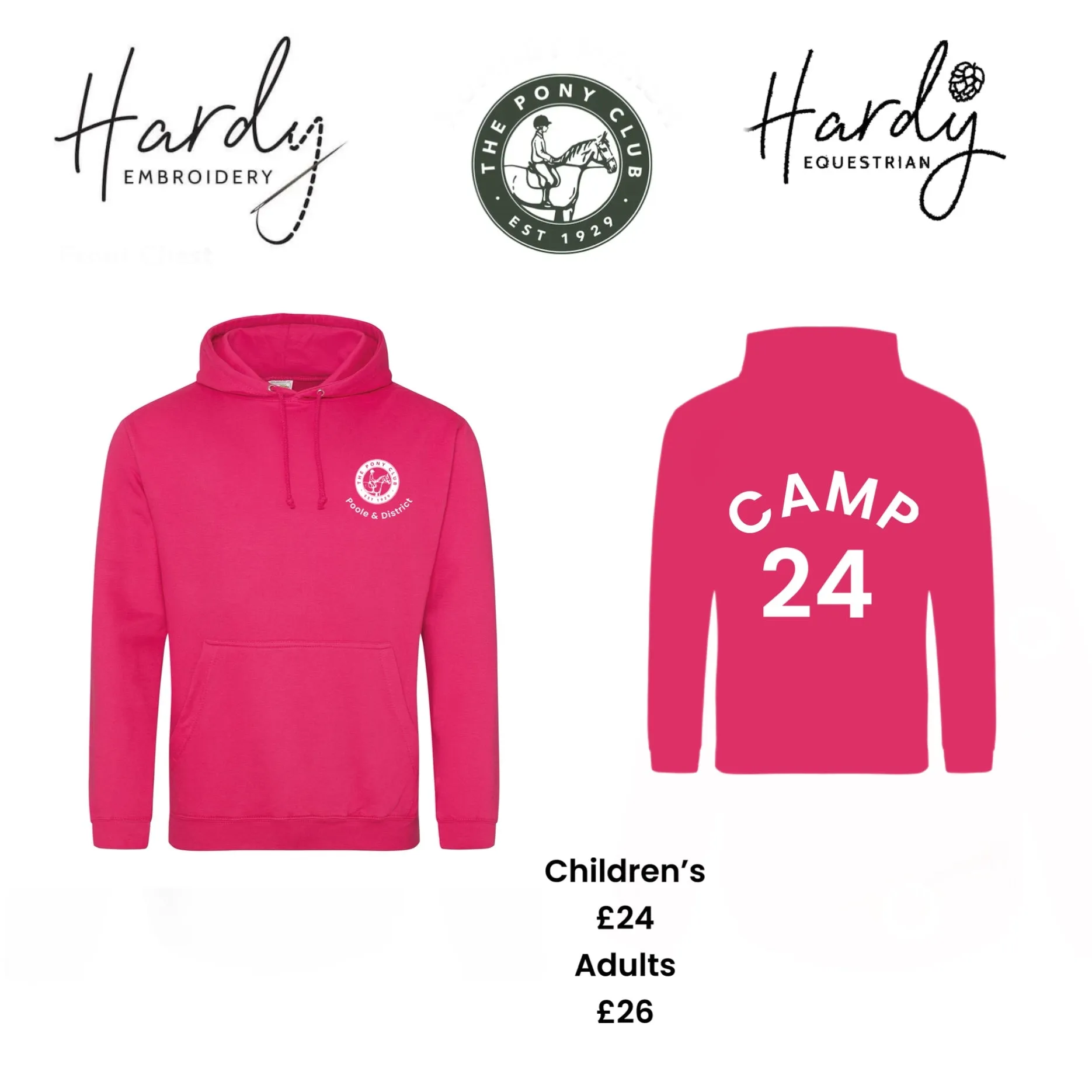 Poole & District Pony Club Camp Hoodie 2024