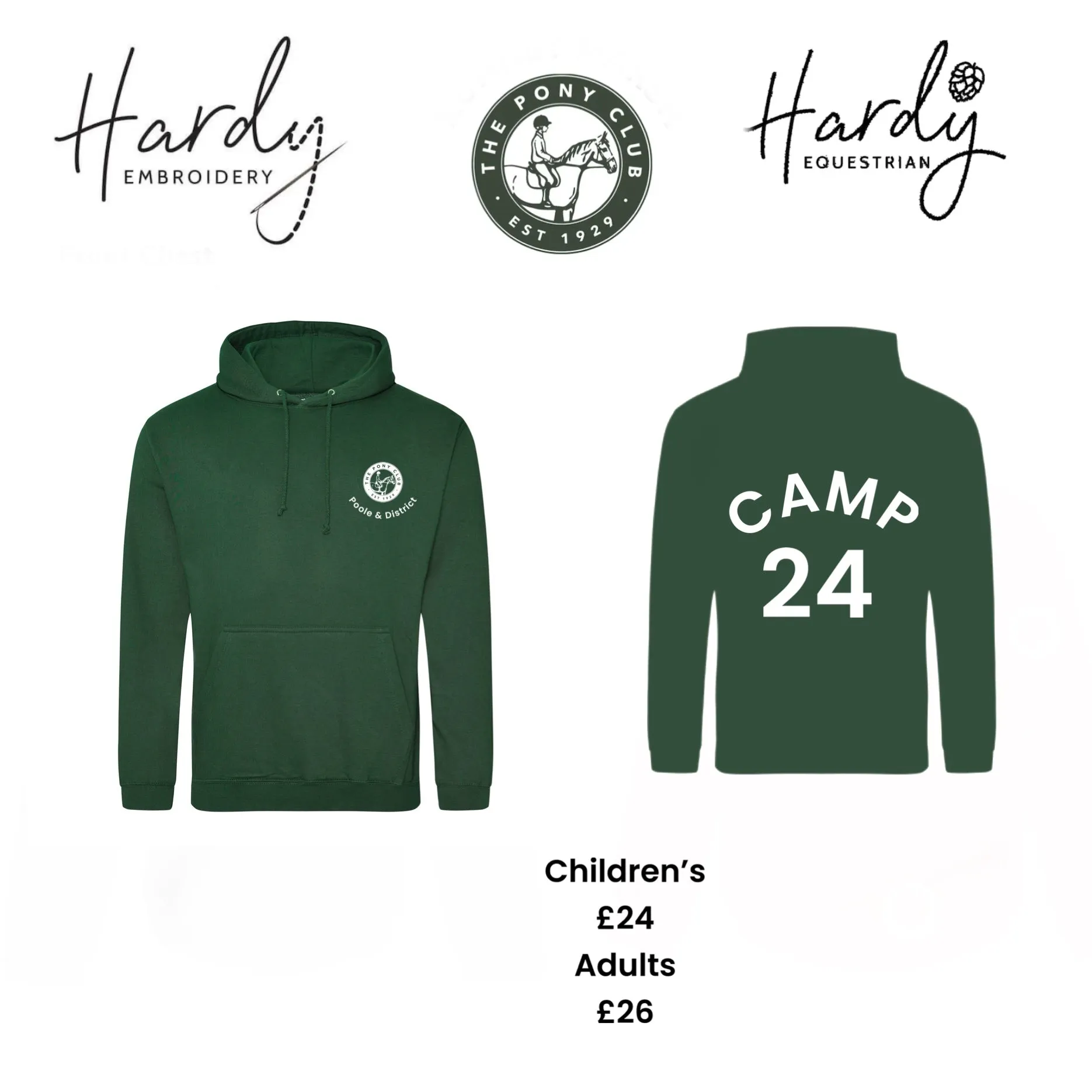 Poole & District Pony Club Camp Hoodie 2024