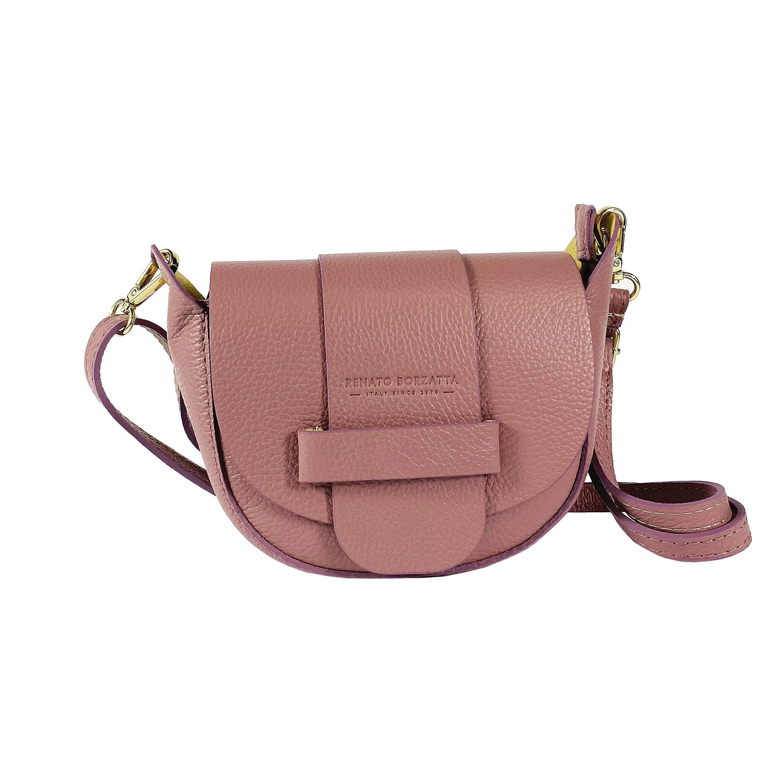 RB1010AZ | Women's Shoulder Bag in Genuine Leather | 21 x 17 x 8 cm