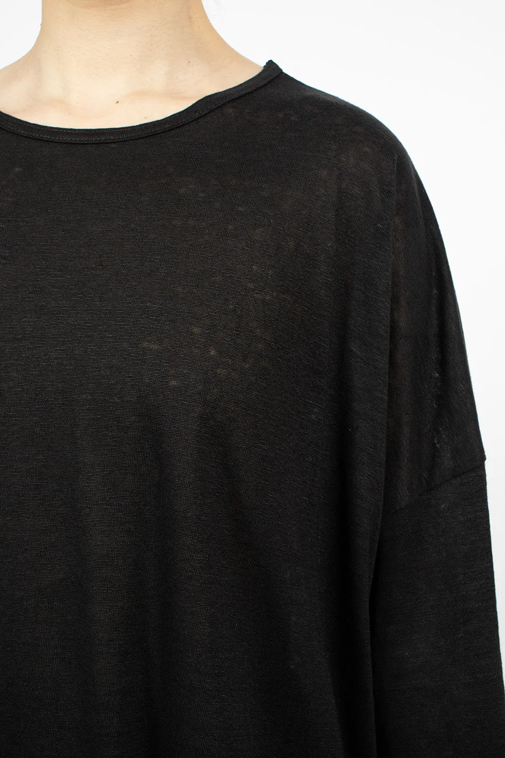 Relaxed Knit Pullover Black