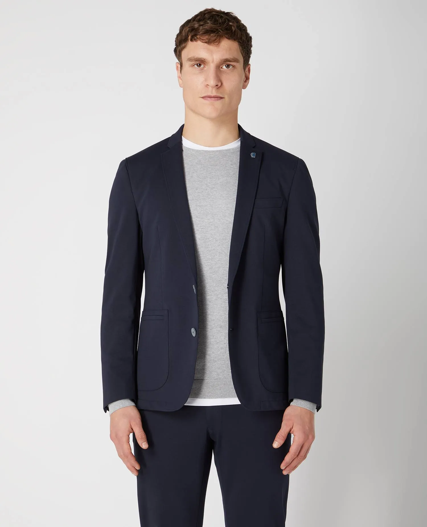 REMUS UOMO Favian Cotton Stretch Jacket/Navy - AW22 SALE