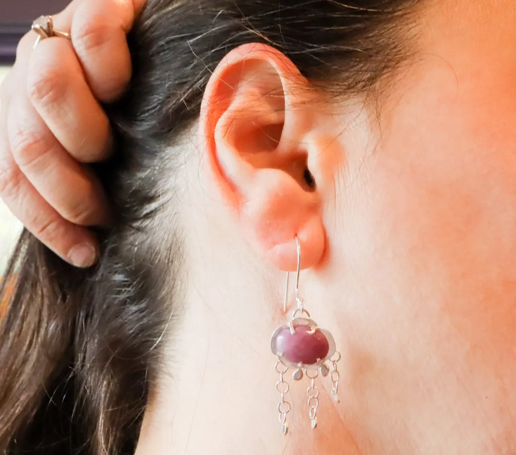 Sapphire Little Raincloud Dangle Earrings