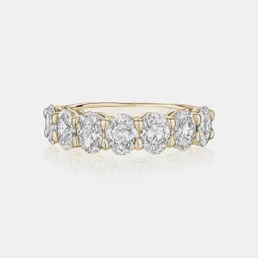 Semi Diamond Oval Eternity Band