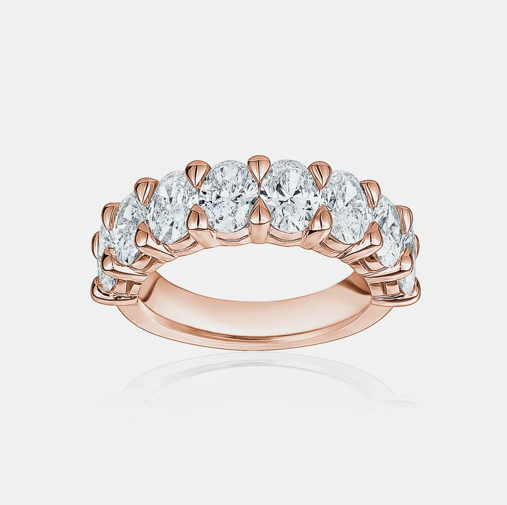 Semi Diamond Oval Eternity Band