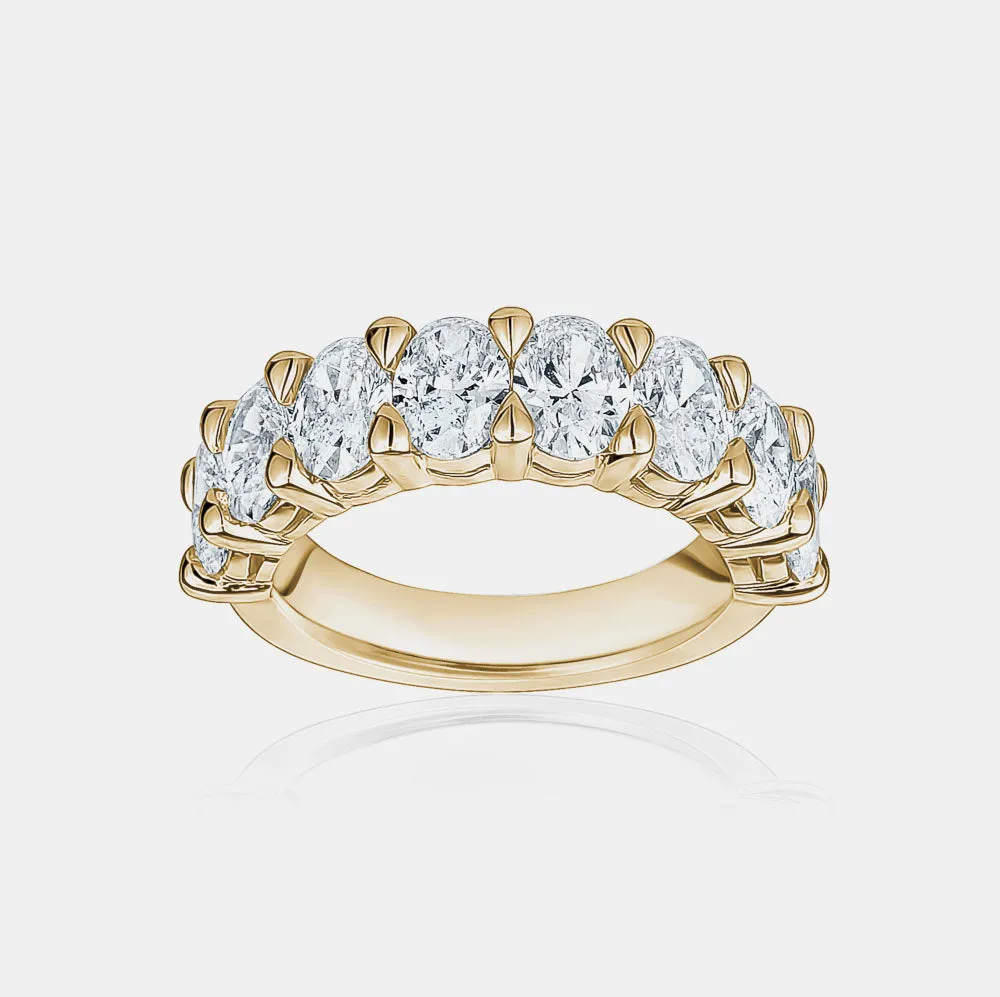 Semi Diamond Oval Eternity Band