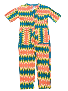 Size M - Yevu Zig-Zag Print Jumpsuit