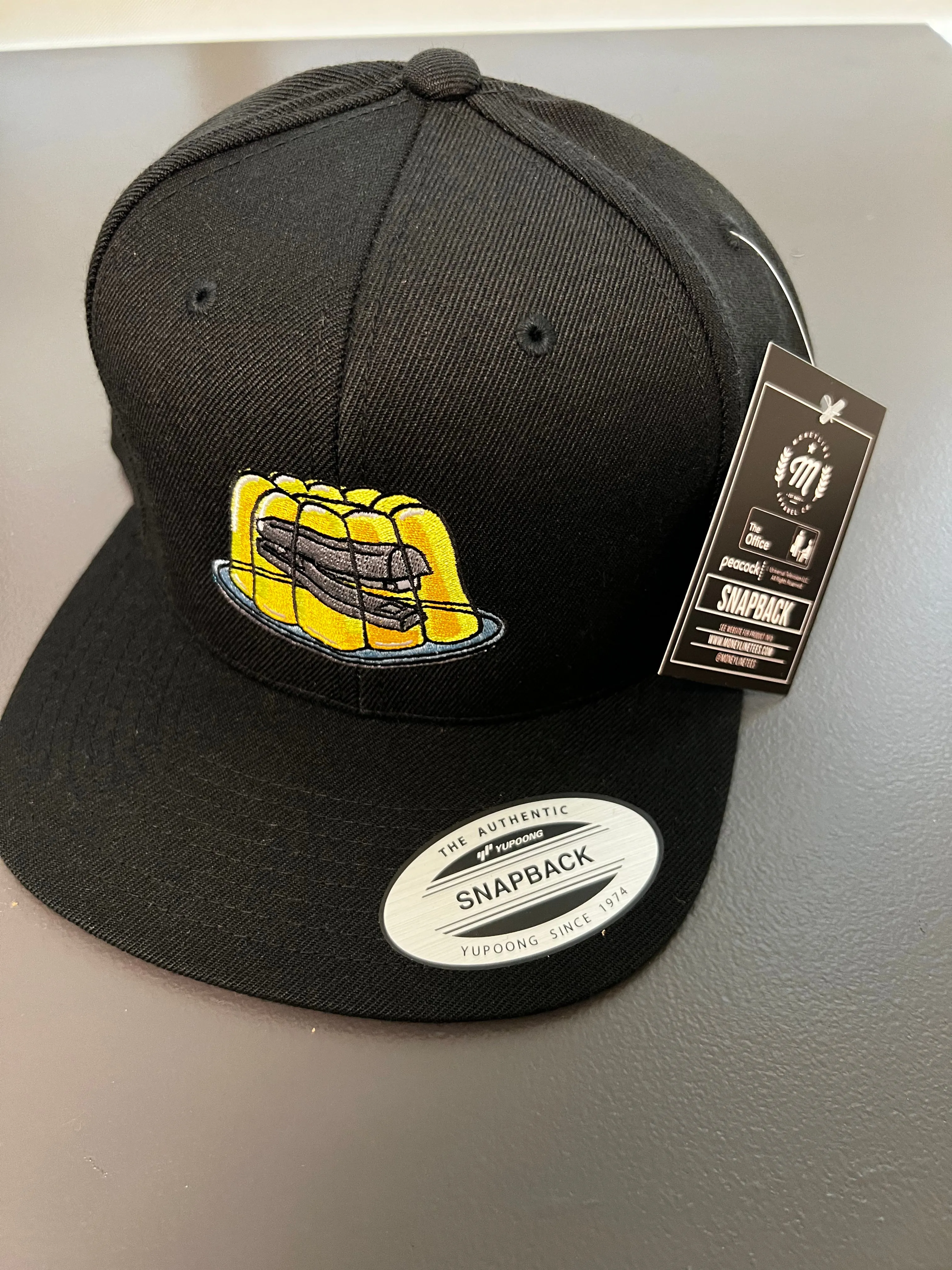 Stapler in Jello - Premium Snapback Hat Black