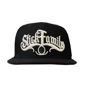 Stick Family 3D Embroidered Snapback (Black)