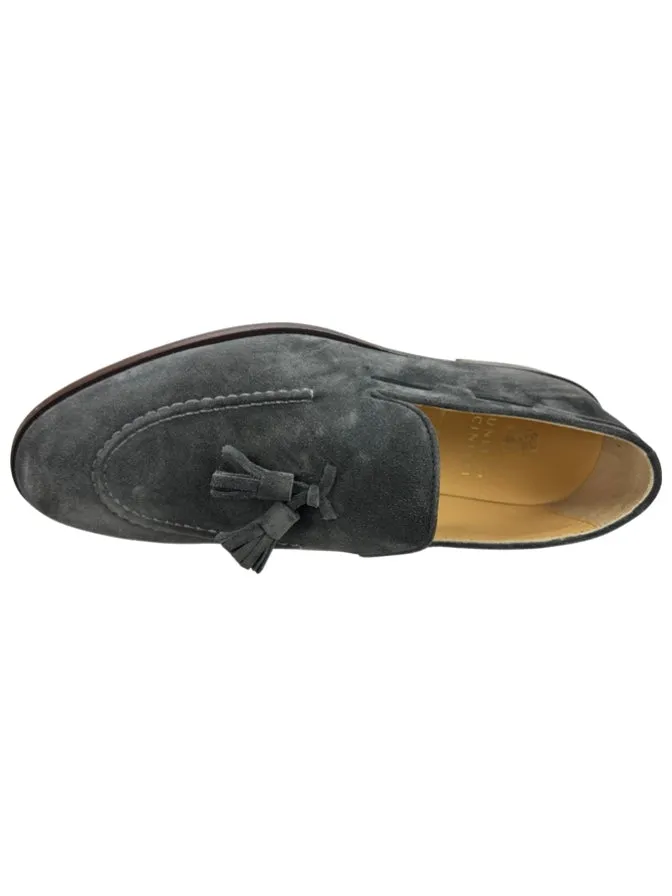 Suede Tassel Loafer | Dark Grey