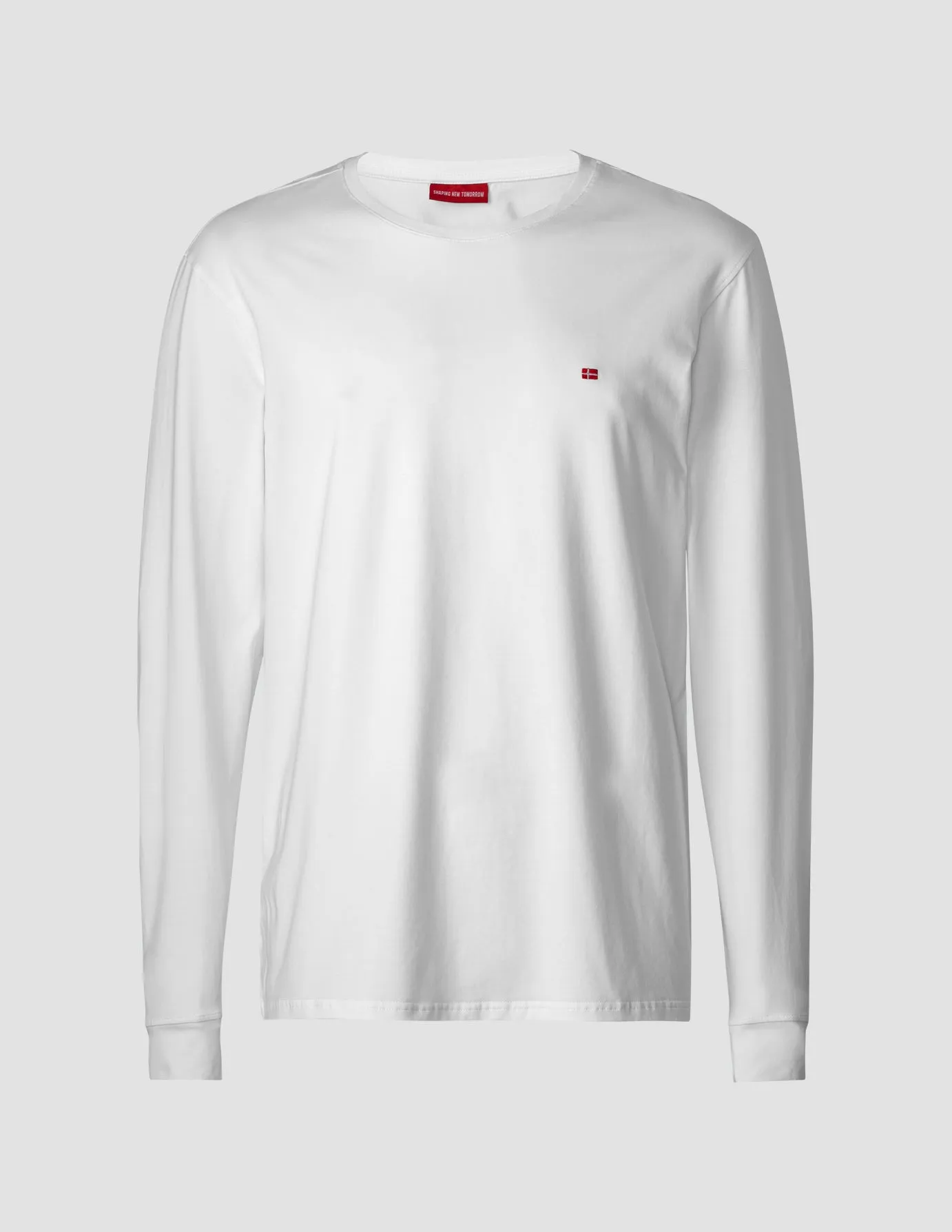 Supima Long-Sleeved Flag T-Shirt White