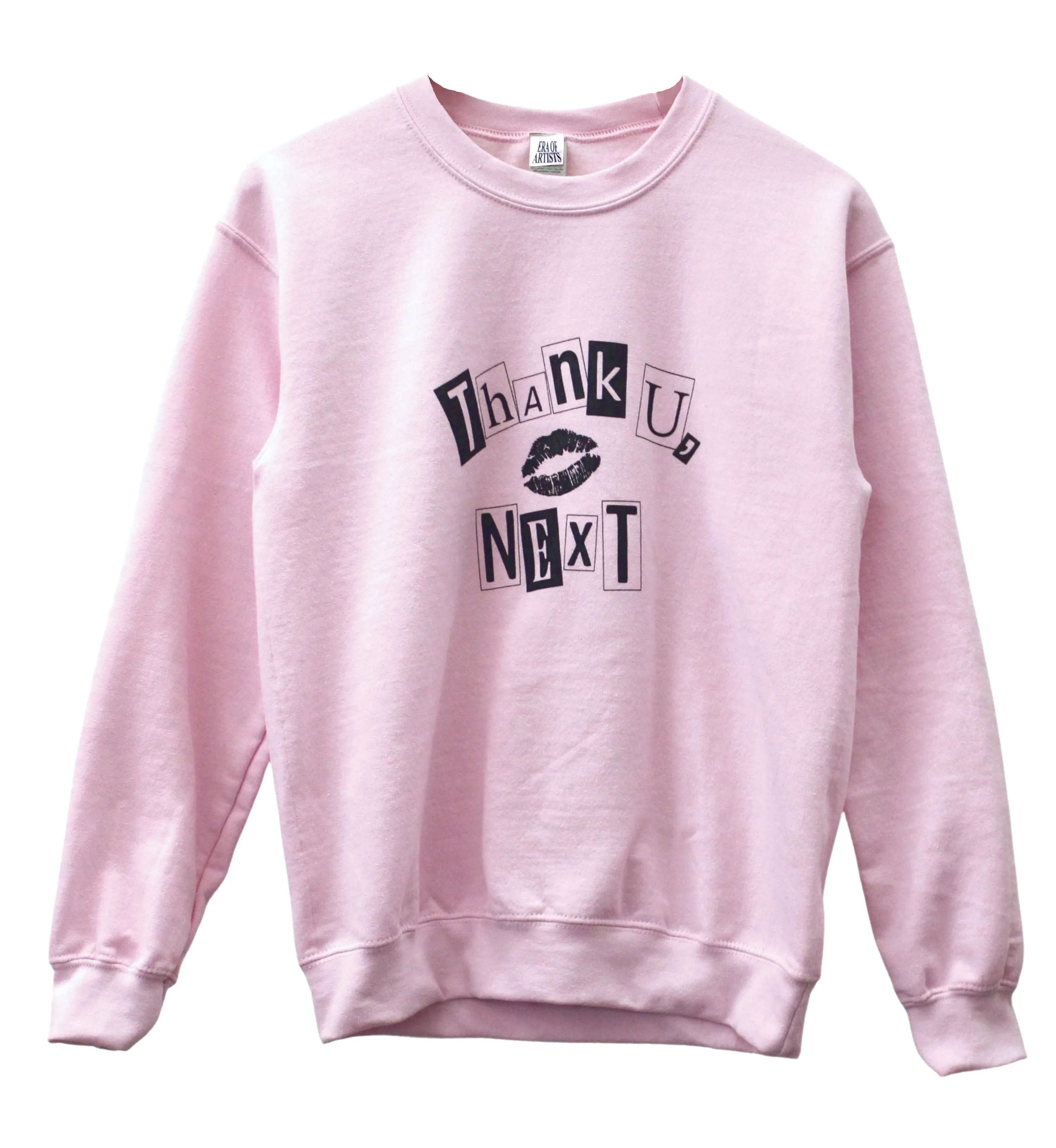 Thank U, Next Light Pink Graphic Unisex Crewneck Sweatshirt