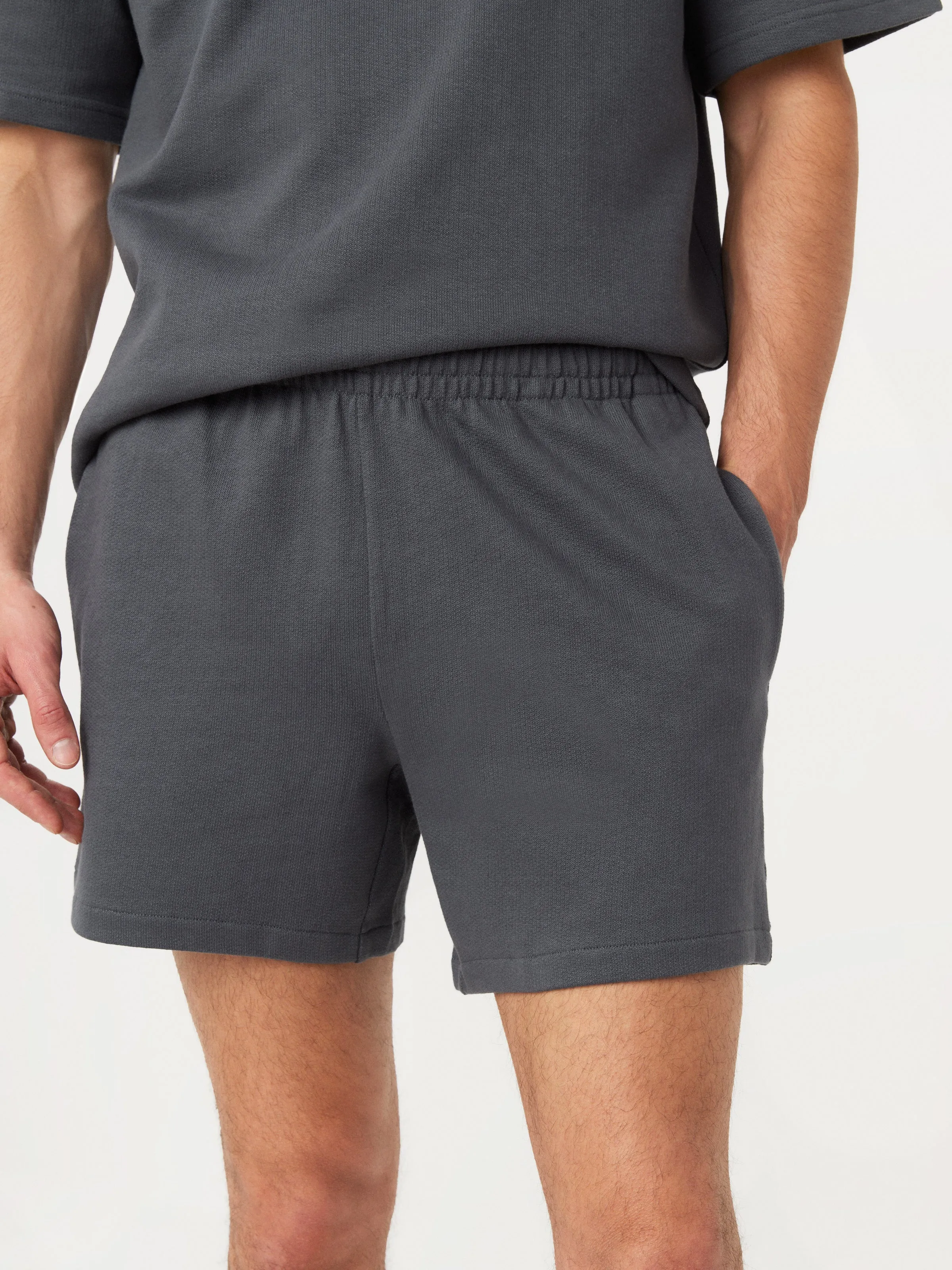 The Owen French Terry Short in Ash Blue