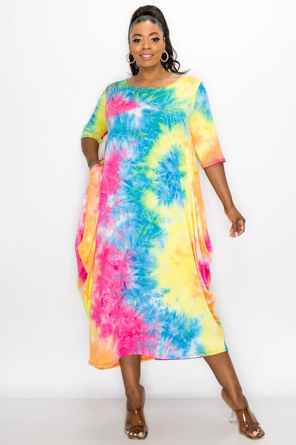 Tie Dye Harem Midi Dress