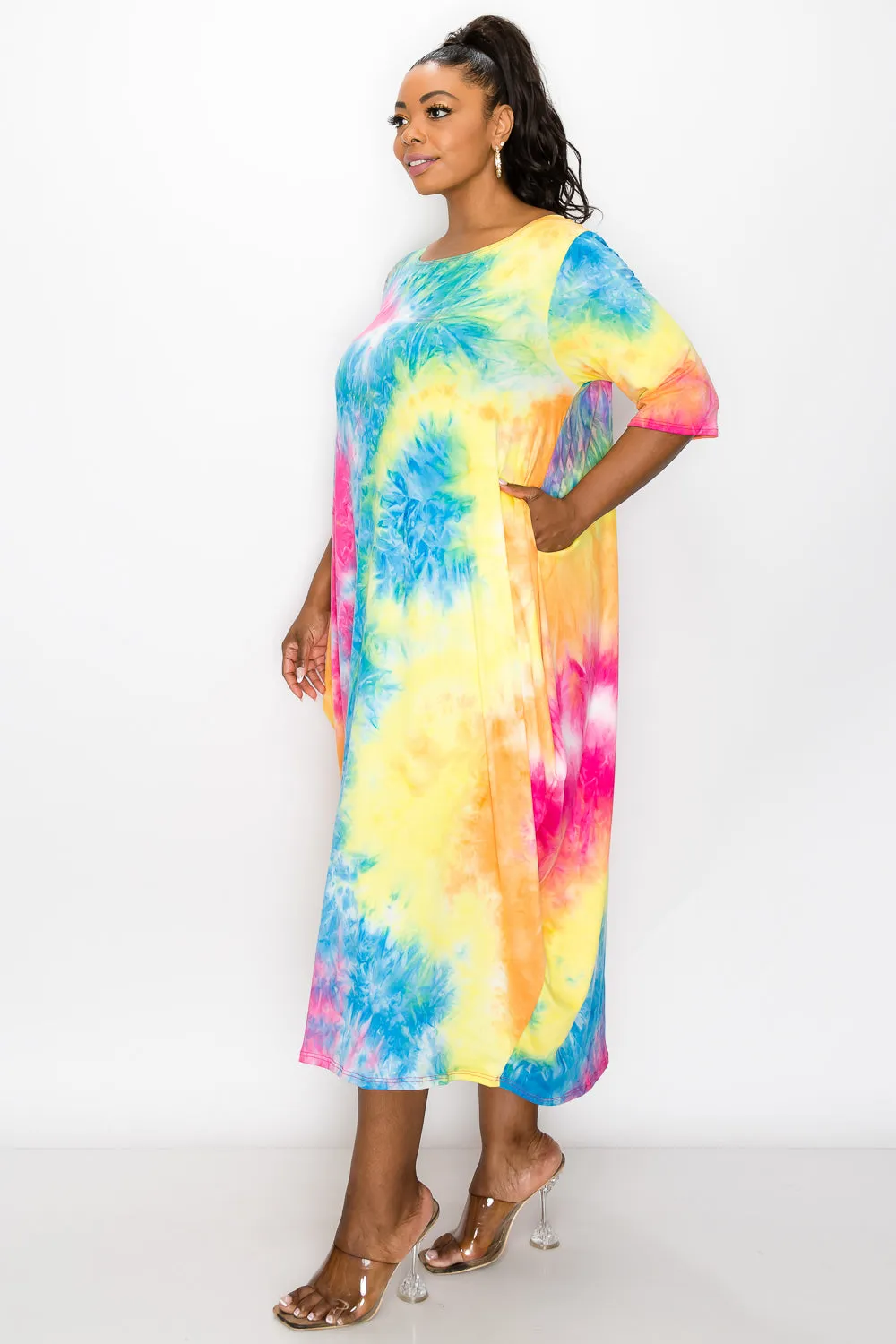 Tie Dye Harem Midi Dress