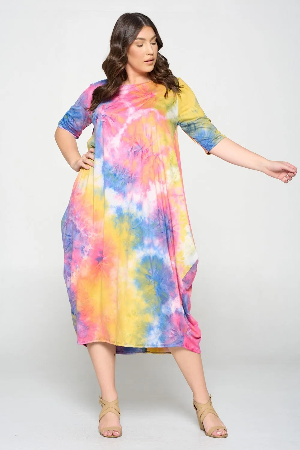 Tie Dye Harem Midi Dress