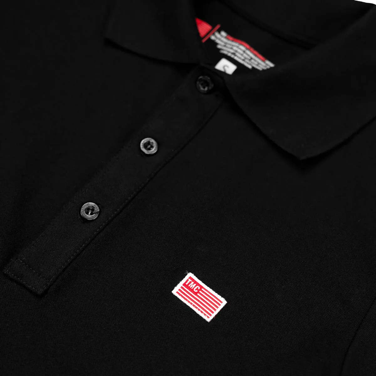 TMC Flag (1 inch) Polo - Black