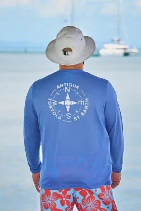 Tortola Compass UPF50 Shirt - Barbuda Blue